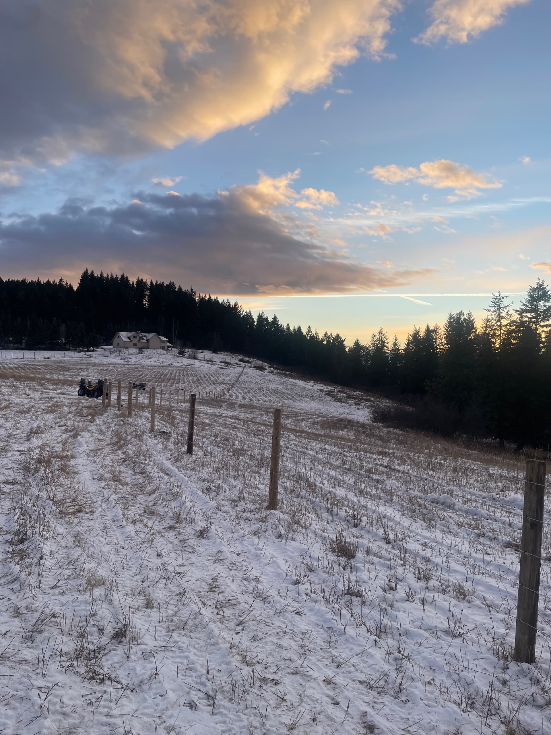Fence installation in farm