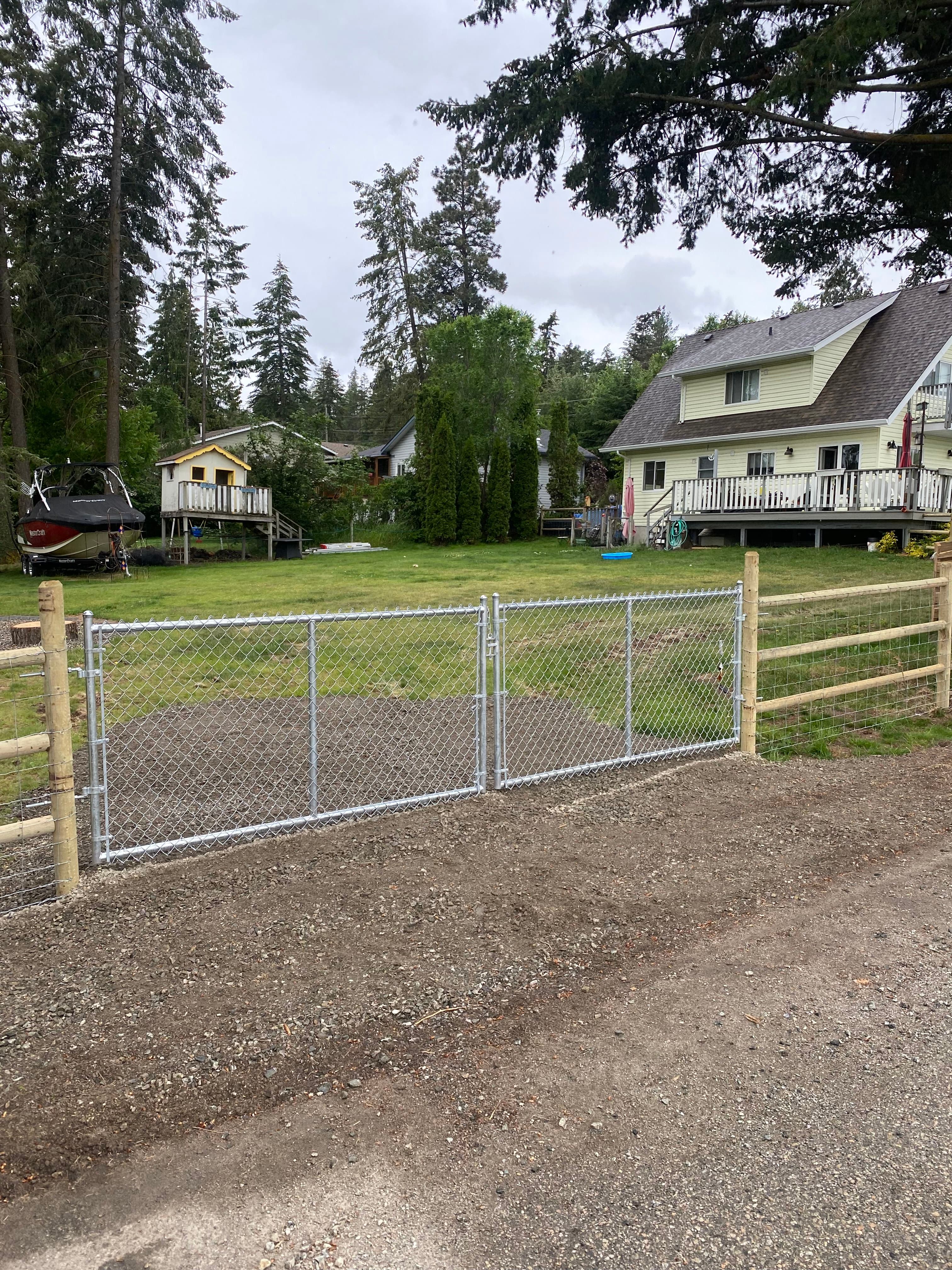 Fence gate installation for private property